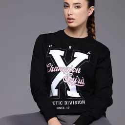 HRX by Hrithik Roshan Typography Printed Oversized Sweatshirt-image-53
