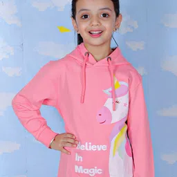 The Mom Store Kids Unicorn Magic Printed Hooded Cotton Sweatshirt-picture-10