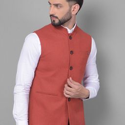 Crimsoune Club Pure Cotton Nehru Jacket-30