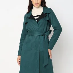 Vero Moda Notched Lapel Collar Wrap Coat-55