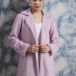 Athena Textured Single-Breasted Overcoat-image-8