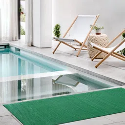 Kuber Industries Green Anti-Skid Waterproof Swimming Pool Mat-97