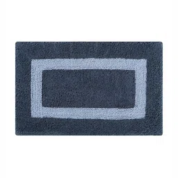 Pano Charcoal-Grey & Blue Microfiber 2400 GSM Anti-Skid Bath Rugs-16