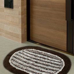 Kuber Industries Brown & White Printed Cotton Anti-Skid Doormat-image-98