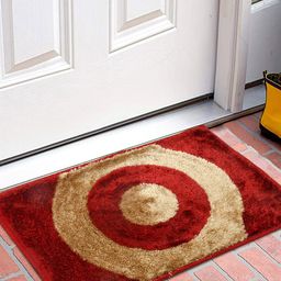 Kuber Industries Red & Brown Velvet Anti-Slip Door Mat-17