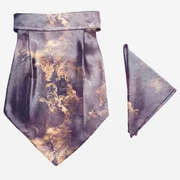 Blacksmith Men Purple & Peach-Coloured Printed Cravat Ties-picture-34