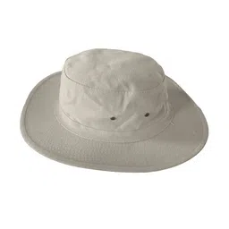 TEEMOODS Men Off White Solid Sun Hat-2