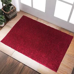Homitecture Maroon Solid 1400 GSM Anti-Skid Bath Rug-picture-46