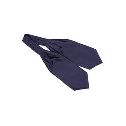 The Tie Hub Men Navy Blue Woven Design Cravat-image-17