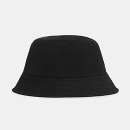 Jack & Jones Men Black Embroidered Bucket Hat-1