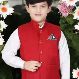 Eliq Mandarin Collar Corduroy Nehru Jacket-2