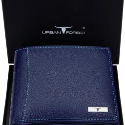 Men Blue Genuine Leather Wallet - Mini-image-49