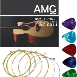Electric Acoustic Guitar String Full Set of Extra Light Special with 5 picks Guitar String-3