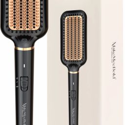 MakeMeeBold Frizz-Free Hair Straightening Brush | 73mm Large Paddle Design | Electric Comb for Women | 2 Heat Settings 180°C & 210°C | Auto Shut-Off & 360° Hair Straightener Brush-image-23