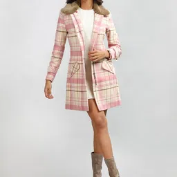 HONNETE Checked Single-breasted Trench Coat-picture-26