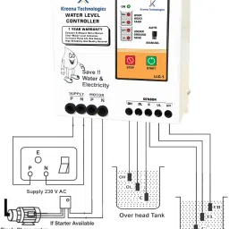 kreena technologies Metal body Fully auto water controller for up and down tank with 6 sensors Wired Sensor Security System image 3
