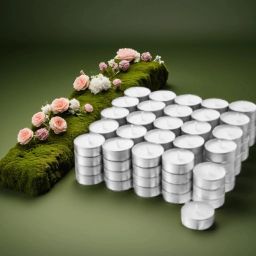 Tealight candles 50pcs for home decor Candle (White, Pack of 50) Candle-image-54