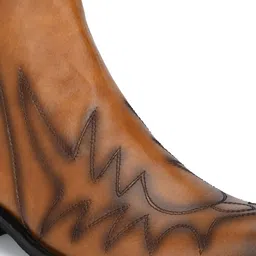 Delize Men Tan Printed Flat Boots image 5