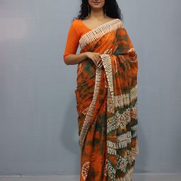 JAIPURI PRINT Ethnic Motifs Pure Cotton Ikat Saree-42