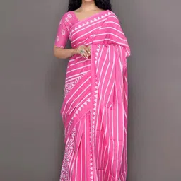 KIAARON Ethnic Motifs Pure Cotton Ikat Saree-picture-27