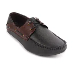 FAUSTO Men Textured Round Toe Memory Foam Lightweight Boat Shoes-7