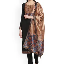 Be Indi Women Round Neck Ethnic Motifs Straight Side Slits Festive Kurta-picture-52