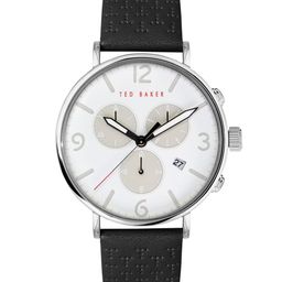 Ted Baker Men White Brass Dial & Black Leather Straps Analogue Watch BKPBAS203-White-29