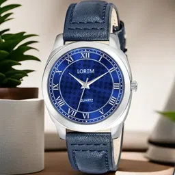 LOREM Brass Dial & Leather Textured Straps Analogue Watch-picture-15
