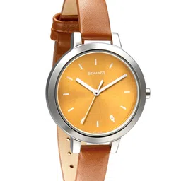 Sonata Women Brown Brass Dial & Brown Leather Straps Analogue Watch-image-37
