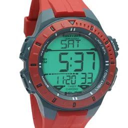 Fastrack Men Grey Dial & Red Straps Digital Watch image 3