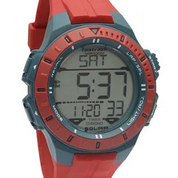 Fastrack Men Grey Dial & Red Straps Digital Watch image 4