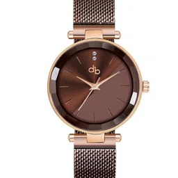 DressBerry Women Embellished Dial & Stainless Steel Analogue Watch DB-009-Brown-25