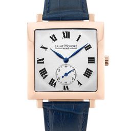 SAINT HONORE PARIS Carree Men Leather Textured Straps Analogue Watch H-SH-CR823002-8AR-D-image-7