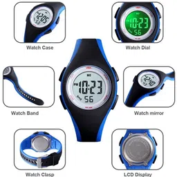 V2A Kids Digital Multi Function Watch V2A-1459-Black-Blue-03 image 2