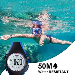 V2A Kids Digital Multi Function Watch V2A-1459-Black-Blue-03 image 4