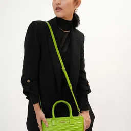 KLEIO Quilted Textured Swagger Satchel-53