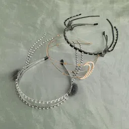SOHI Set of 3 Embellished Hairband-37