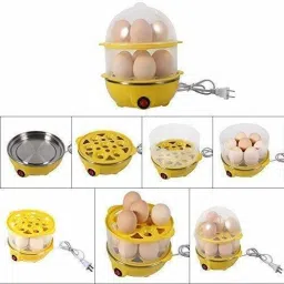 geniyo Egg Boiler Poacher Automatic Off Steaming, Cooking, Boiling Double Layer 14 Egg Boiler (Multicolor) Multi-Function Electric 2 Layer Egg Boiler Cooker & Steamer Egg Cooker image 5