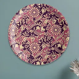 nestroots Pink & Beige Floral Printed Wall Plate-image-101