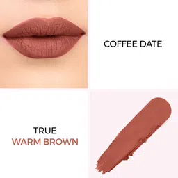 Praush Plush Matte Long Lasting Lipstick with Shea Butter - Coffee Date image 3