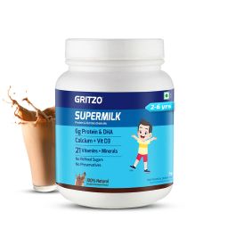 Supermilk Gritzo Overall Growth for Boy 2-6 Yrs Protein & Nutrition Drink Mix,  1 kg  Double Chocolate -64