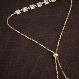 Kushal's Fashion Jewellery Cubic Zirconia Gold-Plated Armlet Bracelet-35