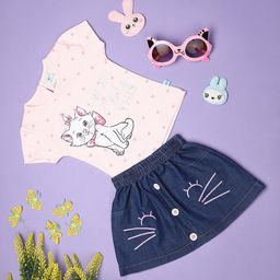 V-Mart Kids Printed Top With Skirt-picture-12