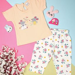 V-Mart Kids Printed Top with Capri-image-7