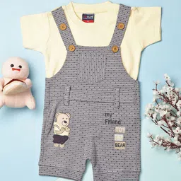 V-Mart Infant Printed Pure Cotton Dungaree With T-shirt-image-98