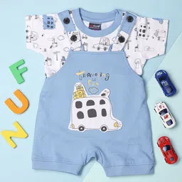 V-Mart Infant Printed Dungaree With T-Shirt-image-44