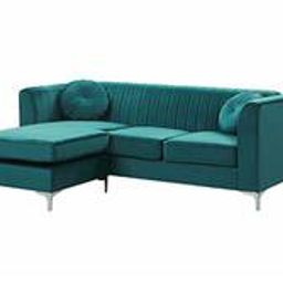 home lifestylez Fascino Sectional Fabric Sofa - Blue-picture-0
