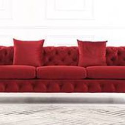 home lifestylez Norman Fabric Sofa - Red-picture-6
