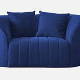 home lifestylez Baiwang 1 Seater Fabric Sofa in Navy Blue Color-picture-35