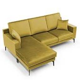 home lifestylez Brezza Sectional Fabric Sofa - Yellow-picture-29